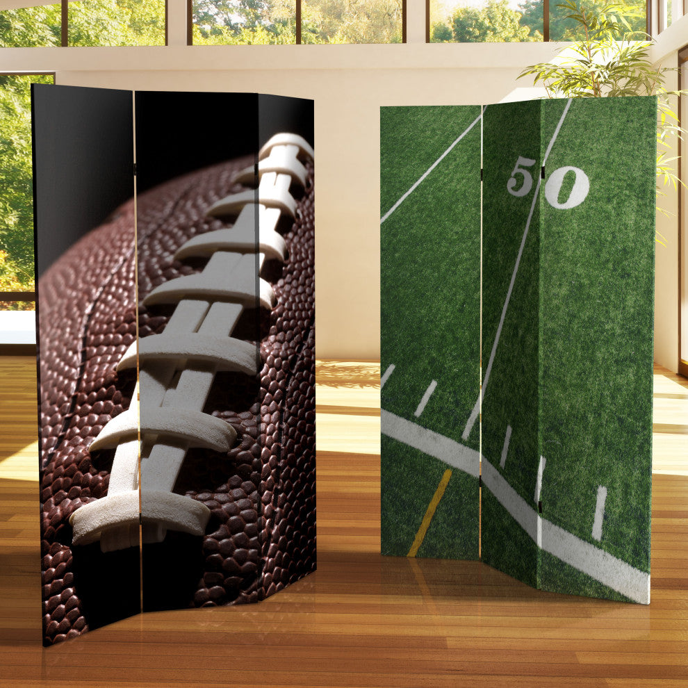 6'' Tall Double Sided Football Canvas Room Divider