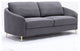 Yuina 34"W Upholstered Sofa, Gray Linen