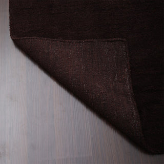 HAND KNOTTED LOOM WOOL ECO-FRIENDLY AREA RUGS, Brown, Solid Design, [Rectangle] 8'x10'