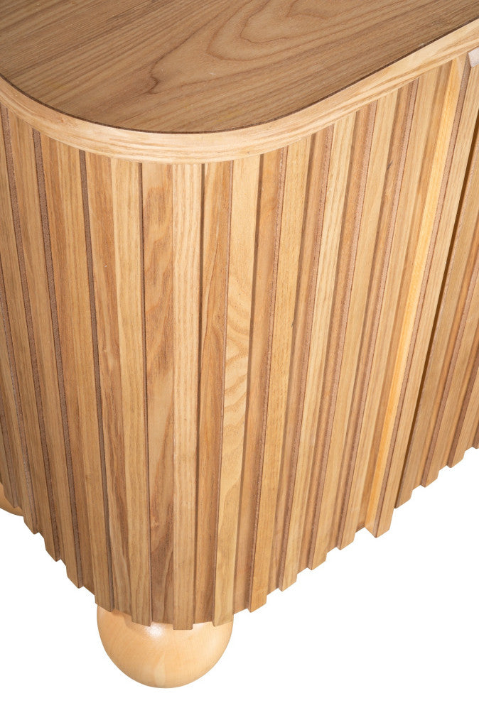 Lucca Fluted Accent Cabinet With Ball Legs