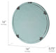 Distressed Reflective Round Green Floral Wood Wall Art Medallion - 16"