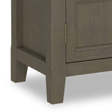 Burlington Solid Wood Low Storage Cabinet, Farmhouse Gray