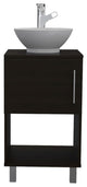 DEPOT E-SHOP Pittsburgh Single Bathroom Vanity with Sink, Black