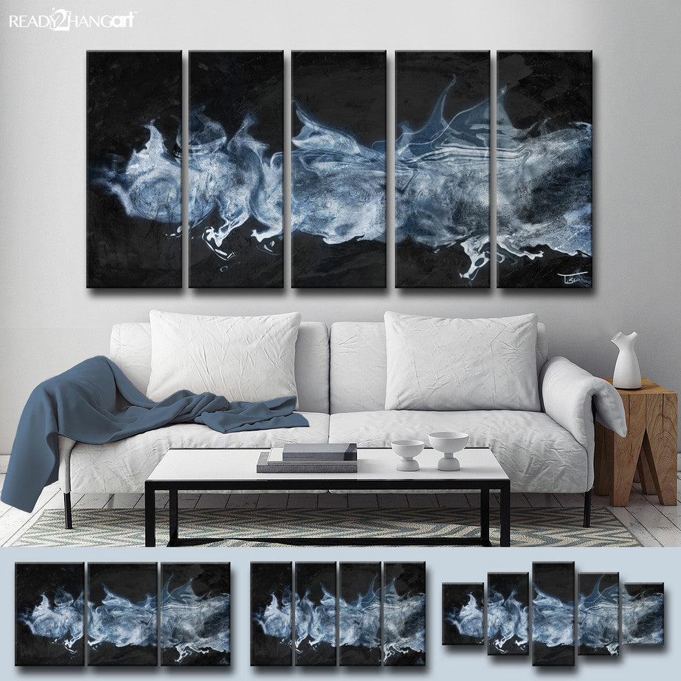 Ready2HangArt ''Glitzy Mist XLIV'' by Tristan Scott, 18"x36", 3 Piece Set
