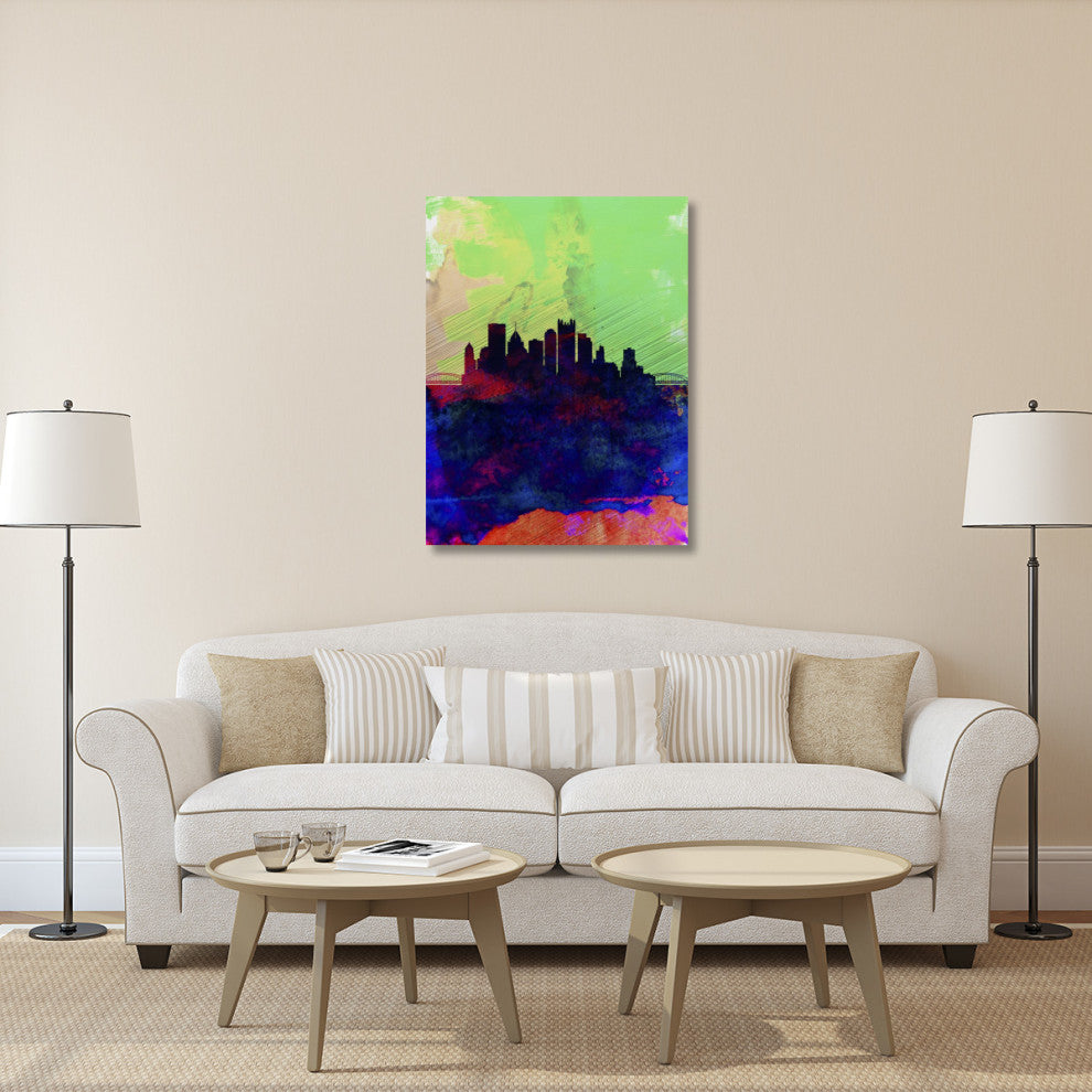 "Pittsburgh Watercolor Skyline" Fine Art Print