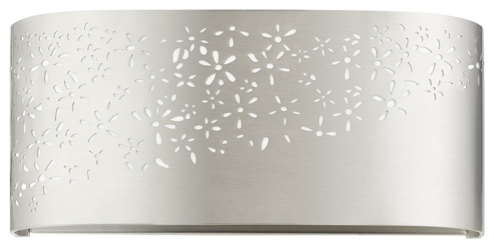 Brushed Nickel Stylish, Transitional, Intricate, Urban Vanity Sconce