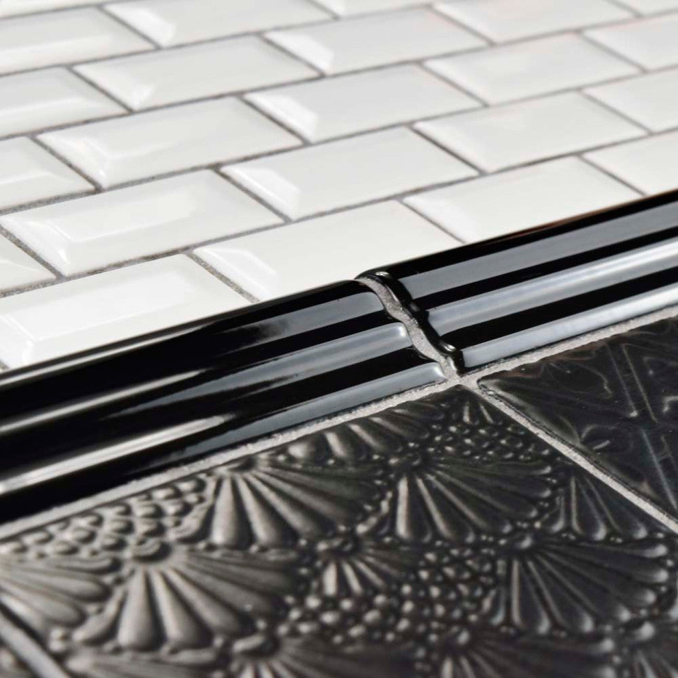 Nero Brillo Zen Ceramic Wall Trim
