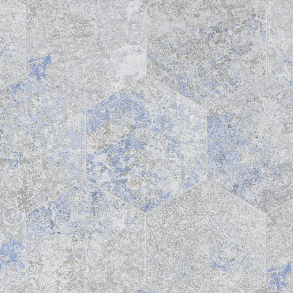 Emotion Hex Grey Porcelain Floor and Wall Tile