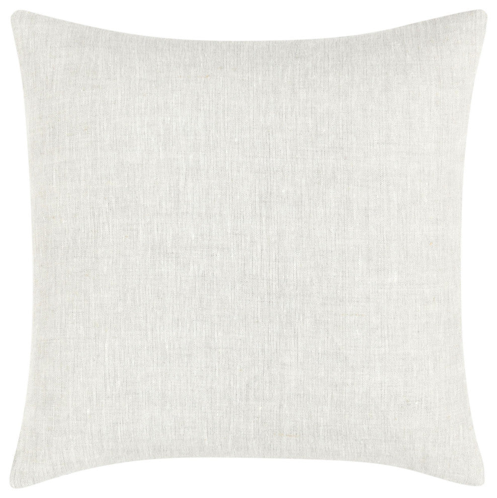 Mulberry 14"x26" Belgian Linen Blend Throw Pillow, Denim Blue, 22x22