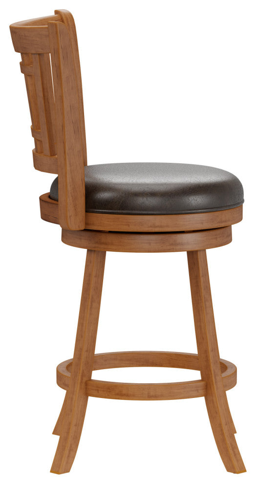 Fairfox Wood Swivel Stool, Counter Stool