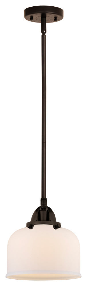 Large Bell Mini Pendant, Oil Rubbed Bronze, Matte White, Matte White