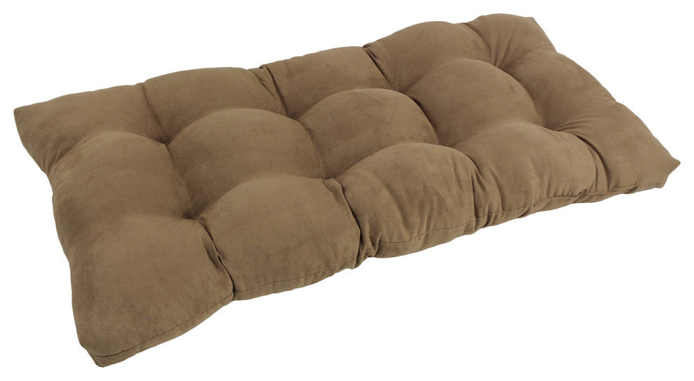 42"x19" Squared Micro Suede Tufted Loveseat Cushion, Java