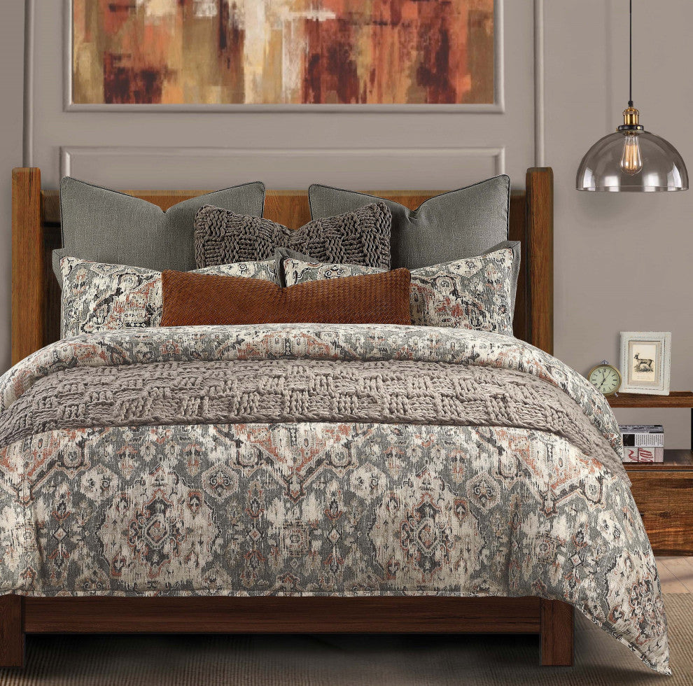 3-Piece Carmen Vintage Kilim Duvet Cover Set, Super King