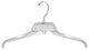 Plastic Top Hanger, Clear, Chrome Finish, Set of 100
