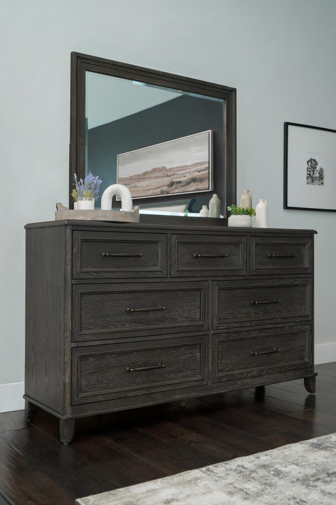 Cindi Sleigh 45" Mirror, Dark Gray