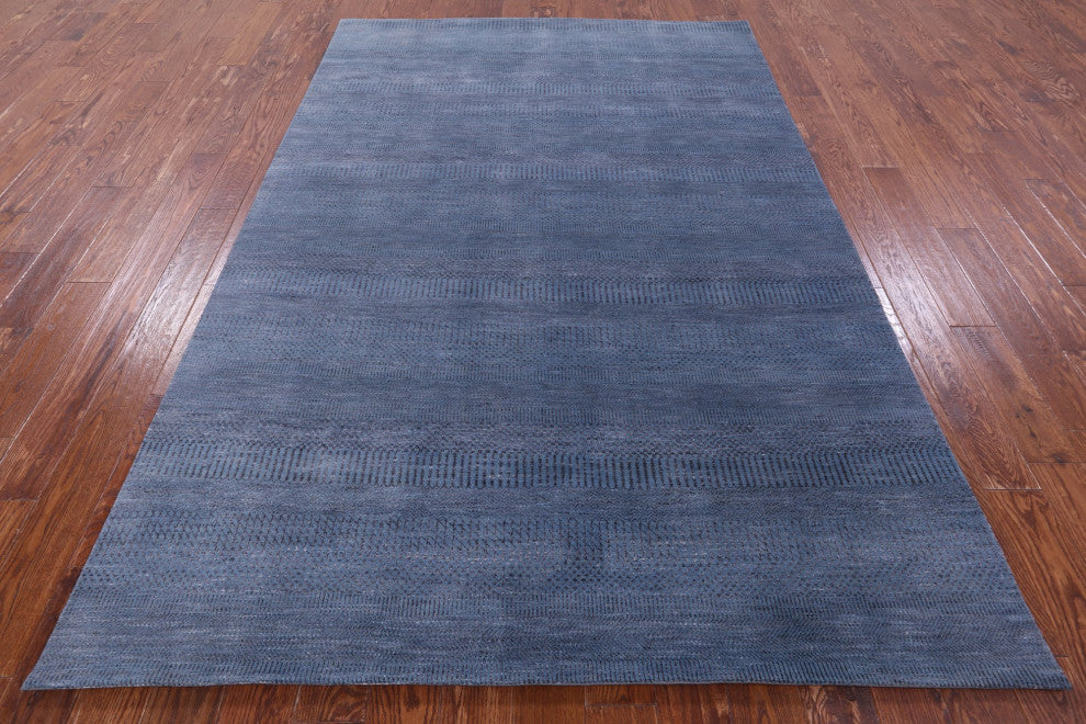 6' 0" X 9' 0" Wool and Silk Savannah Grass Handmade Rug Q11393