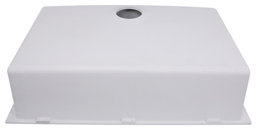 Nantucket Sinks Large Single Bowl Undermount Granite Composite, White