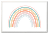 Opaque White 16" x 20" Rainbow in Soft Tones Framed Print