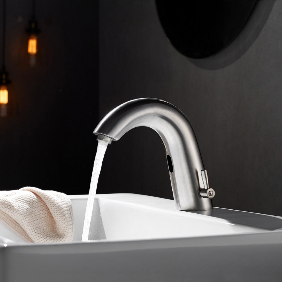 Jumilla Automatic Sensor Touchless Bathroom Faucet, Satin Nickel