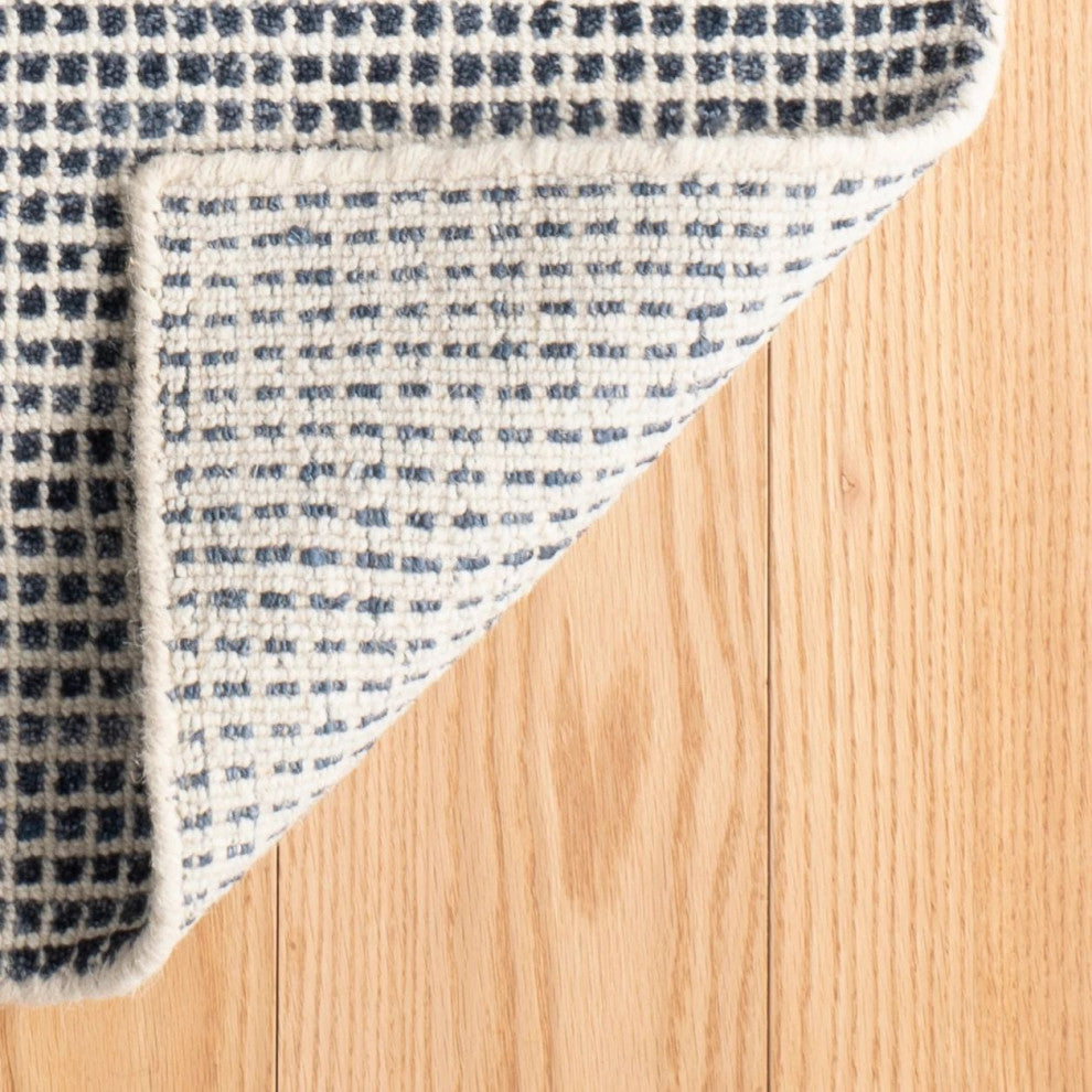 Dash & Albert Homer Blue Hand Loom Knotted Wool/Viscose Rug, Blue, 3' x 5'