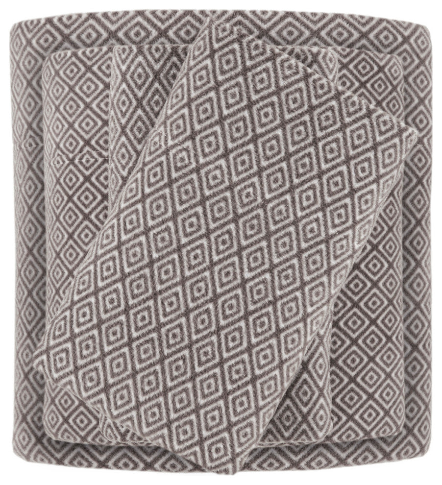 True North by Sleep Philosophy Knitted Micro Fleece Printed Sheet Set, Twin