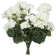 Vickerman 20" Artificial Geranium Bush, 4 per Pack., White