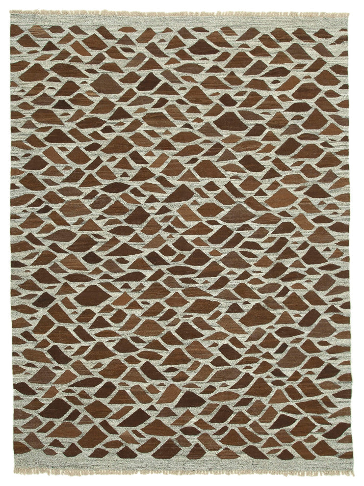 Rug N Carpet - Handwoven Turkish 8' 0'' x 10' 8'' Flatweave Wool Kilim Rug