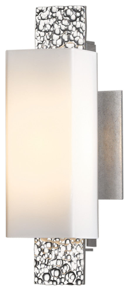 Oceanus 1 Light Sconce, Sterling Finish, Opal Glass