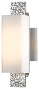 Oceanus 1 Light Sconce, Sterling Finish, Opal Glass