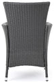 GDF Studio 3-Piece Lori Outdoor Wood and Wicker Bistro Set, Gray and Light Gray