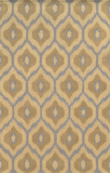 Rizzy Home Rockport RP8736 Tan Trellis Area Rug, Rectangular 5'x8'