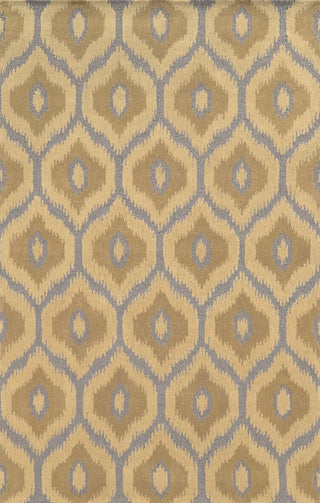 Rizzy Home Rockport RP8736 Tan Trellis Area Rug, Rectangular 5'x8'