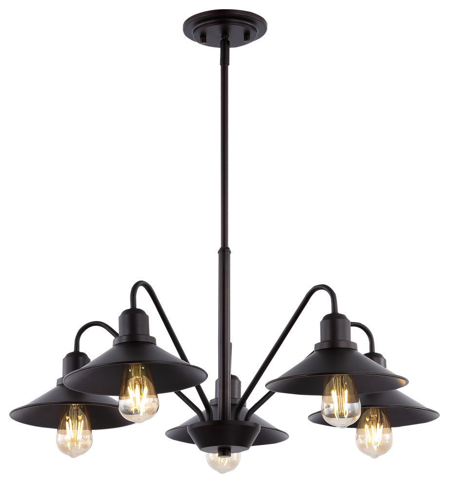 Cade 3-Light Metal LED Pendant, Oil Rubbed Bronze, Width: 27"