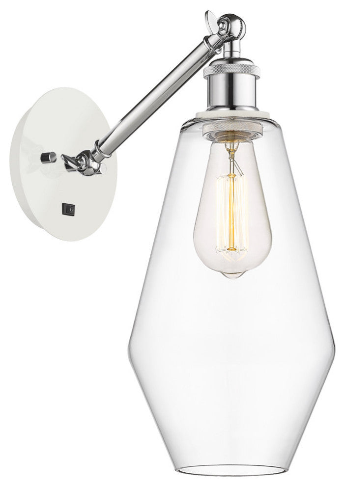 Innovations 317-1W-WPC-G652-7-LED 1-Light Sconce, White and Polished Chrome