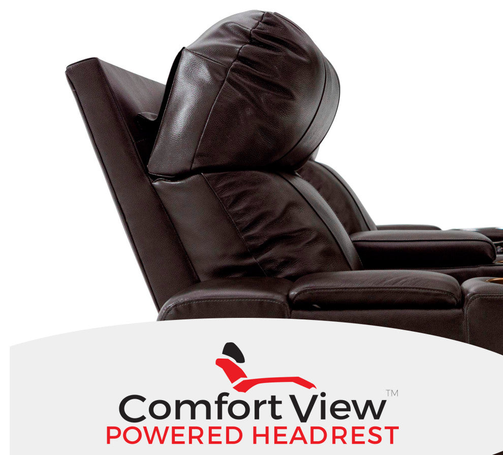 Seatcraft Octavius Home Theater Seating, Brown, Loveseat