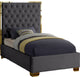 Lana Velvet Bed, Gray, Twin