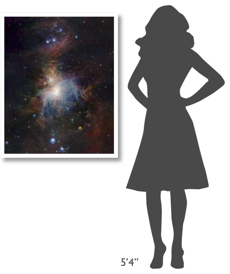 "VISTA's infrared view of the Orion Nebula" Paper Art, 30"x37"