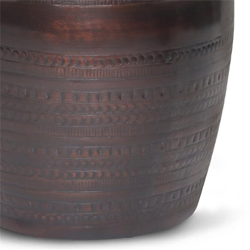 Johnsen Boho 15" Wide Metal Large Accent Side Table, Oil Rubbed Bronze