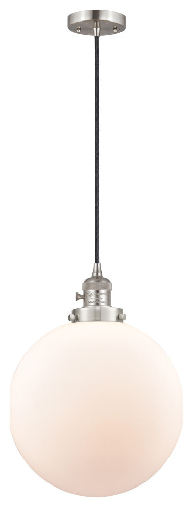 INNOVATIONS 201CSW-SN-G201-12-LED 1-Light Mini Pendant Brushed Satin Nickel