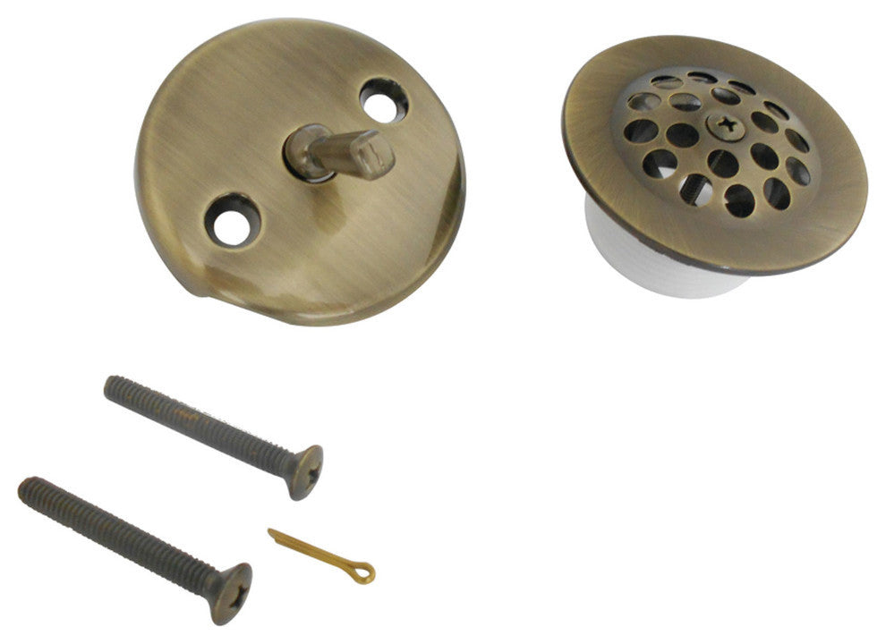 Kingston Brass Trip Lever With Grid Conversion Kit, Antique Brass