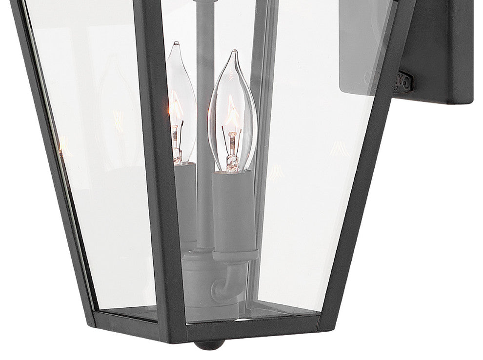 Hinkley Alford Place 14" Small Outdoor Wall Mount Lantern, Museum Black
