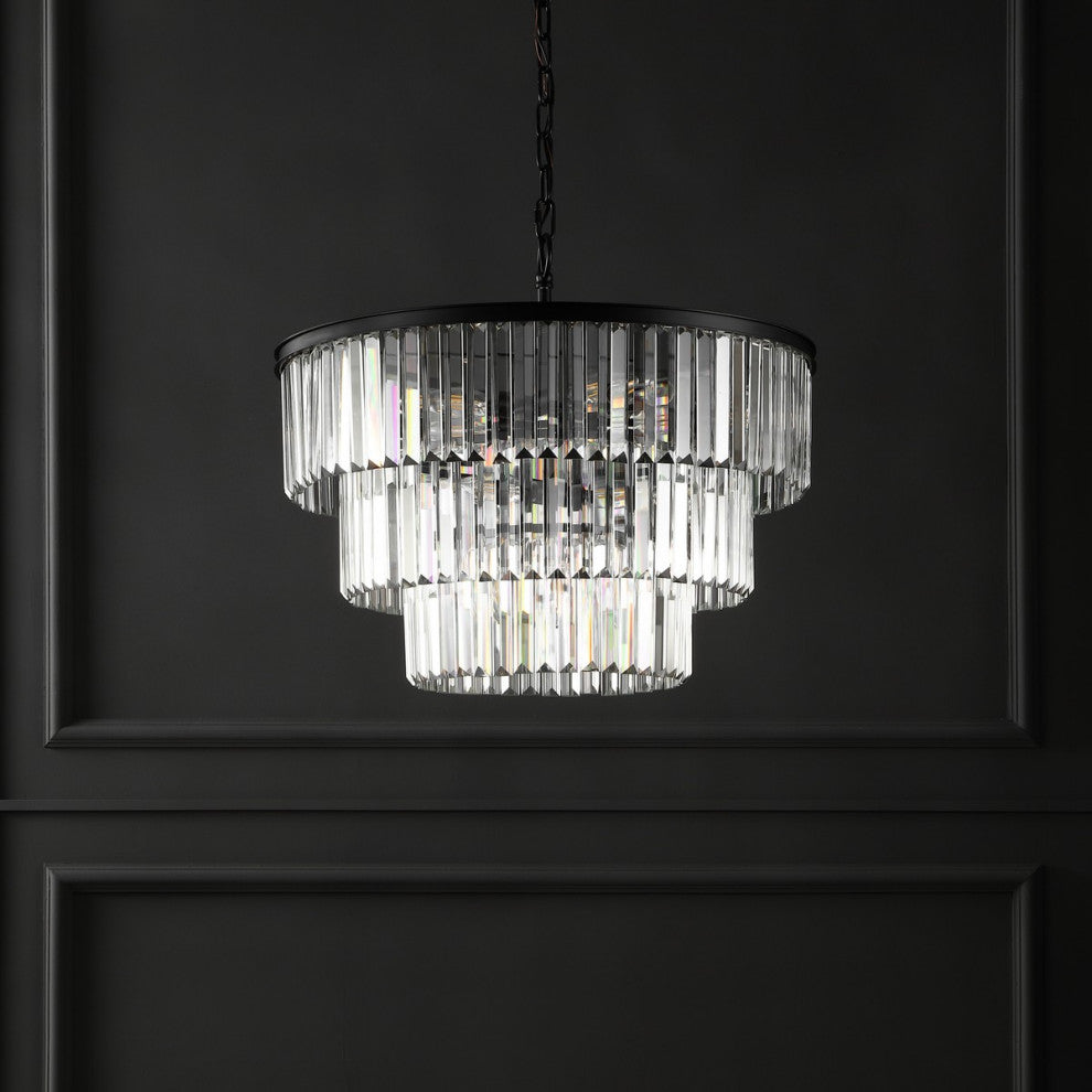 Safavieh Couture Karissa 3 Tier Chandelier Black