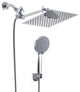 Completed Shower System with Rough-in Valve and Handheld Shower, Chrome, 10"