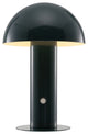 Boletus 10.75" Rechargeable/Cordless Iron LED Mushroom Table Lamp, Forest Green