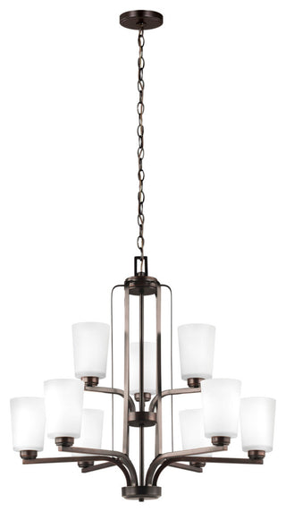Generation Lighting 3128909 Franport 9 Light 30"W Chandelier - Bronze
