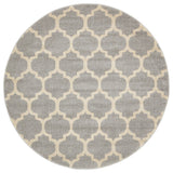 Rug Unique Loom Trellis Light Gray Round 6' 0 x 6' 0