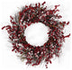 Snowy Ilex Berry Wreath 24"