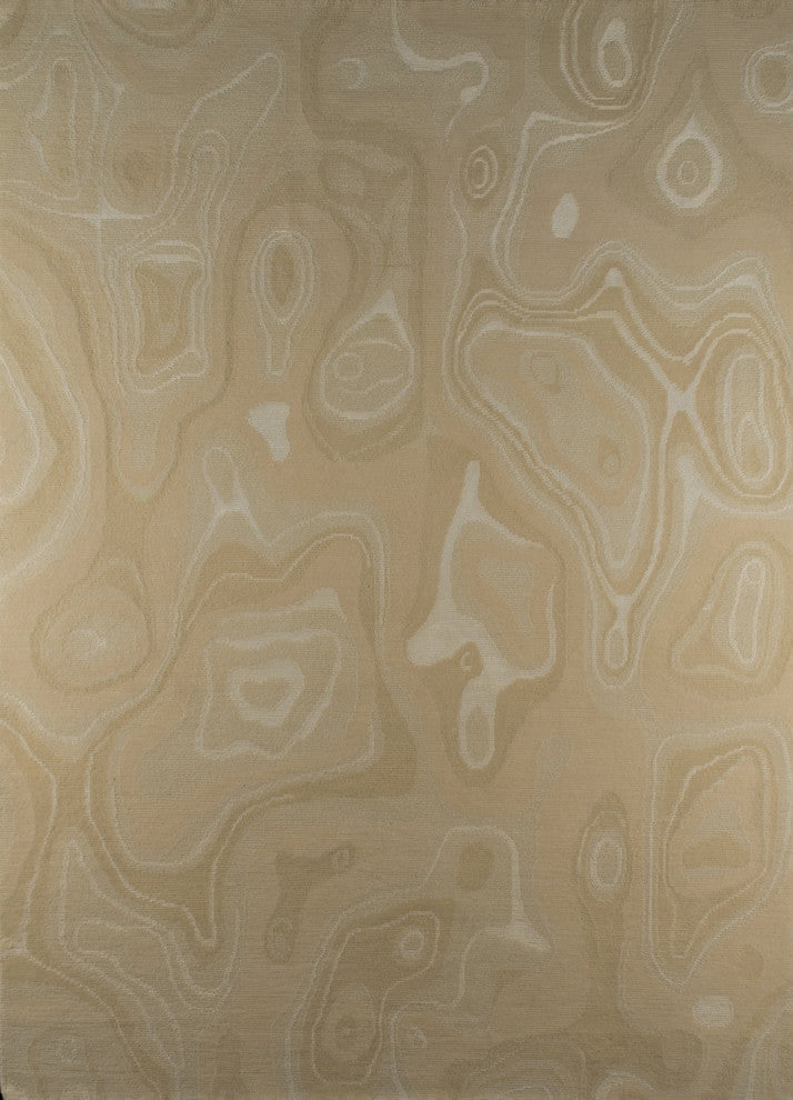 Hand Knotted White New Zealand Wool Area Rug