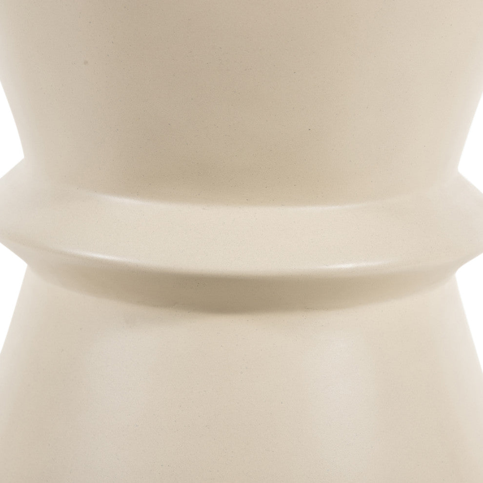 Lina End Table-Parchment White