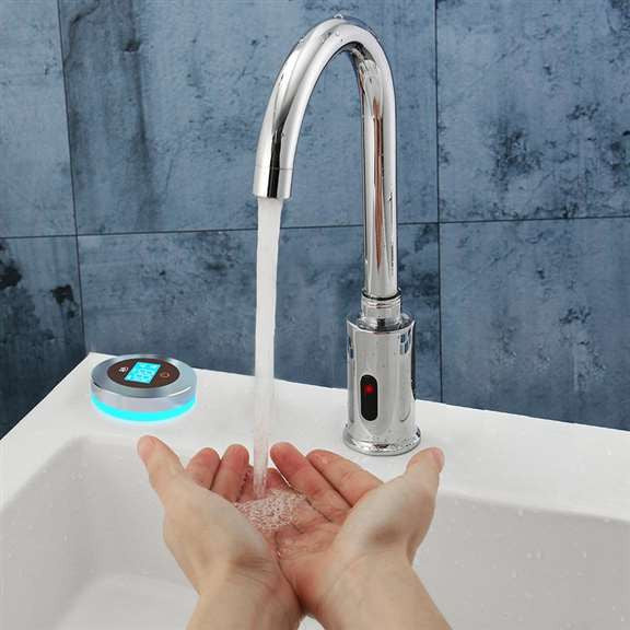 Fontana Wella Goose Neck Commercial Automatic Touchless Sensor Faucet